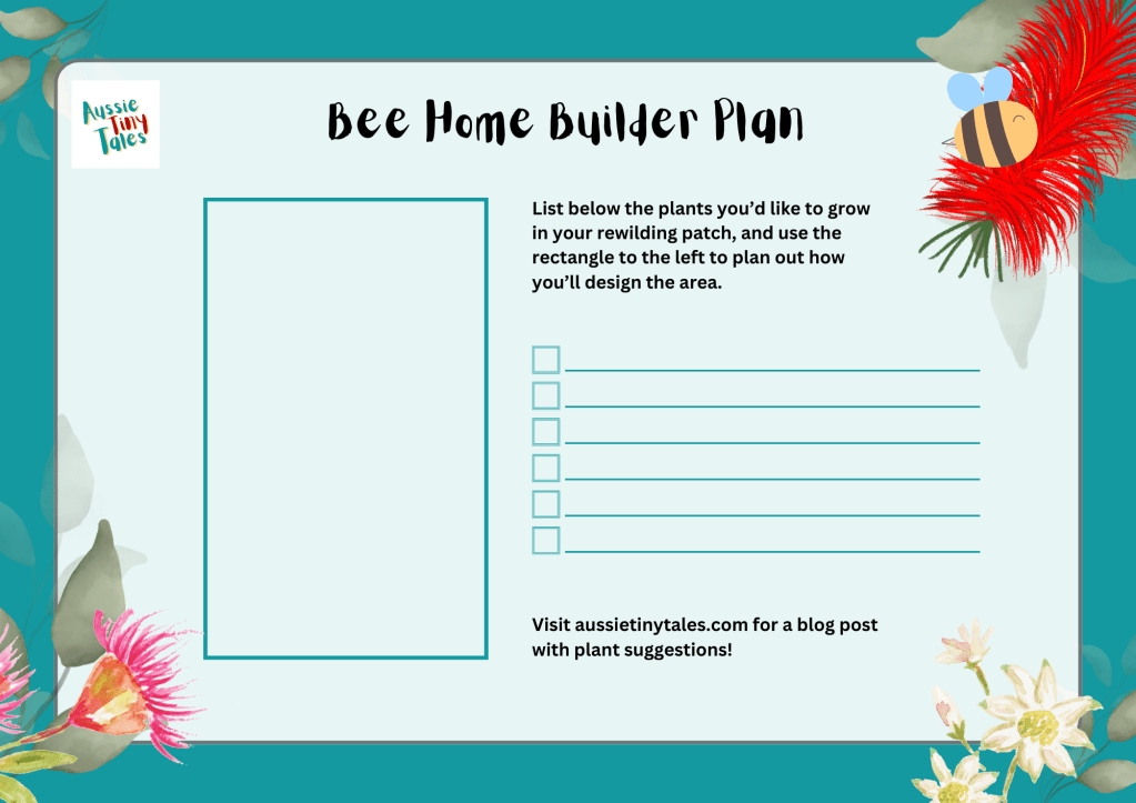 Aussie Tiny Tales free bee home builder plan download